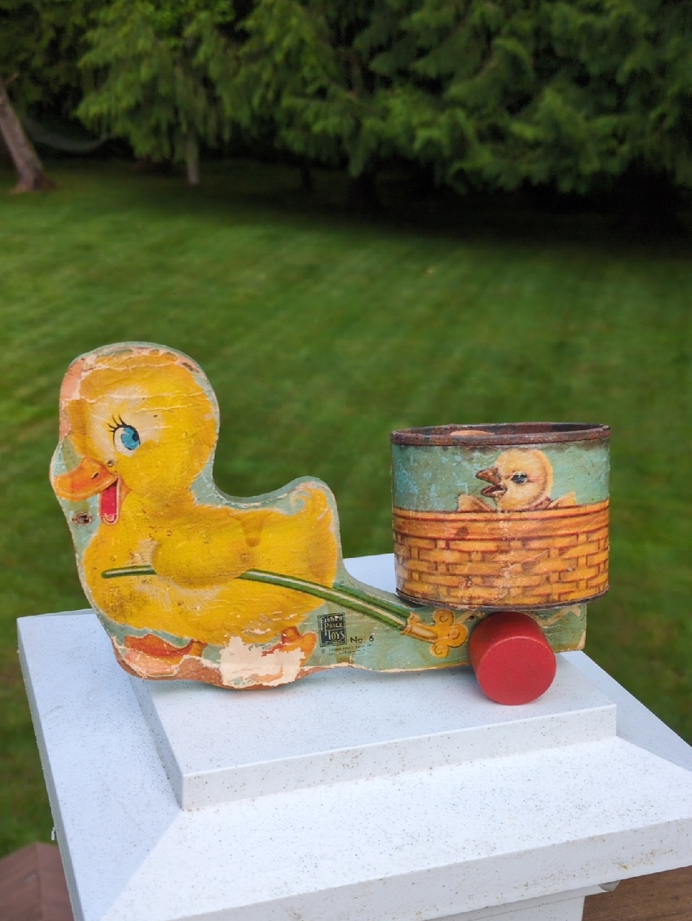 Vintage 1950s Fisher Price Easter Duck Toy